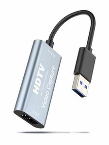 USB3.0 & HDMI 変換アダプタ HD画質録画 HD1080P/4Kパススルー機能 HDMI ビデオキャプチャー ゲーム録画/HDMIビデオ録画/ライブ配信