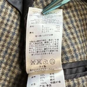 未使用級 現行タグ BROOKS BROTHERS ブルックスブラザーズ テーラードジャケット チェック Milano ミラノ アンコンジャケット 40 L-XL 総柄の画像10