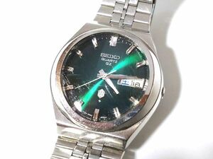 【Yn5☆】SEIKO/セイコー◇諏訪09クオーツ/0923-8030/QMQ012◇1974年製♂クオーツ/グリーン/レアケース