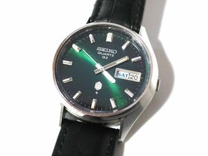 【Yn6☆】SEIKO/セイコー◇諏訪09クオーツ/0923-8000/QMQ012◇1975年製♂クオーツ/デイデイト/グリーン