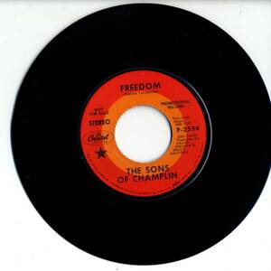 Sons Of Champlin (Bill Champlin) 「Freedom/ Hello Sunlight」　米国CAPITOL盤プロモ用EPレコード