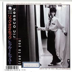 Ric Ocasek (The Cars) 「True To You/ Hello Darkness」　国内盤サンプルEPレコード 