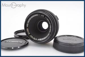 ★極上美品★ オリンパス Olympus ZUIKO MC AUTO-MACRO 50mm F3.5 前後キャップ&円偏光フィルター付 ★完動品★ 同梱可 #tk3424