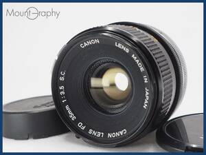 ★良品★ CANON キヤノン FD 35mm F3.5 S.C. ★完動品★同梱可 前後キャップ付 #i6433