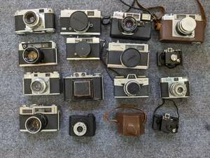  Junk together large amount various film camera lens #0429-3