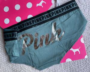  rare *pink line Victoria Secret shorts bikini back print blue gray T-back song bread ti Logo underwear Ran Jerry 