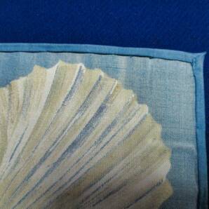 【ジム トンプソン 】 シルクスカーフ アンモナイト柄 ブルー系 （８２×８４㎝） ①の画像8