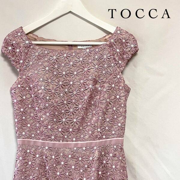 ★美品・ほぼ未使用★ トッカ TOCCA ノースリーブワンピース 総刺繍