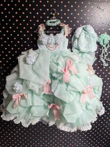 Art hand Auction Nicht zu verkaufen! Shichi-Go-San-Kleid für Kinder, Größe 100, Größe: Ich bin Imai, 3 Jahre alt ~ Hellblau/Rüschen mit Accessoires. Fotomodell CM-Foto. Kostümverleih. Gebraucht Do41, formell, Kleid, 100 (95 ~ 104 cm)