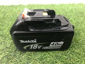 【中古品】★makita(マキタ) 18v4.0Ahリチウムイオン バッテリー残量表示付 BL1840B　ITXISD9RAMXX