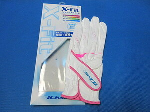 IOMIC (イオミック) ゴルフグローブ X-FIT Glove Ladys 20cm 左手用 Accessories ホワイト×ローズパール 20