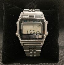 稼働 SEIKO セイコー silver waveシルバーウェーブA258-5000 デジタル クォーツ 腕時計 1980年代 希少 _画像4