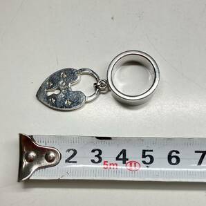 1円〜 3☆ Christian Dior クリスチャンディオール 指輪 リング ヴィンテージ 7 サイズ13.5号 アクセサリー レディース ハート 鍵穴 の画像8