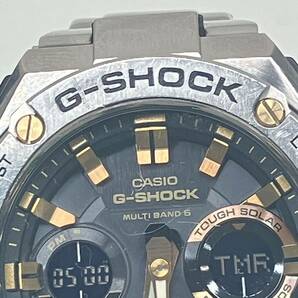 1円〜 3T CASIO G-SHOCK ジーショック 腕時計 5444 GST-W1100 002A352A ソーラー充電 動作確認済み クロノグラフ タフソーラー 箱付きの画像3