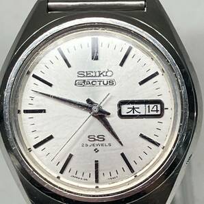 1円〜 3M SEIKO 5 ACTUS 腕時計 6106-7490 176249 セイコーファイブ アクタス 自動巻き オートマチック 動作未確認 デイデイト の画像2