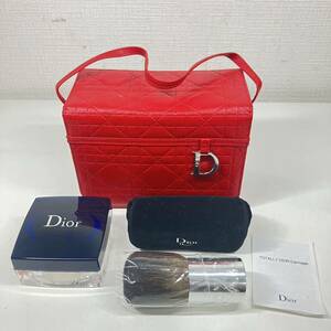 1円〜 3M Christian Dior クリスチャンディオール バニティバッグ 化粧ポーチ GM0067 赤 ルースパウダー（未使用） カナージュ レディ 