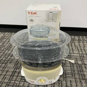 1円〜 4T 【未使用】T-fal ティファール スチームクッカー ウルトラコンパクト VC100571 電気蒸し器 調理器具 タイマー 通電確認済みの画像1