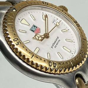 1円〜 4T TAG HEUER タグホイヤー 腕時計 professional S95.813K サファイアクリスタル クォーツ QUARTZ腕時計 動作未確認 デイト 白文字盤の画像6