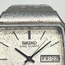 1円〜 4T SEIKO KING QUARTZ セイコー キングクォーツ 腕時計 5856-5000 741253 水耐性 クオーツ QUARTZ 動作未確認 スクエア デイデイト_画像3