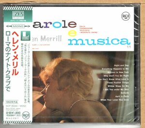 【新品CD】ヘレン・メリル / ローマのナイト・クラブで　HELEN MERRILL / PAROLE E MUSICA