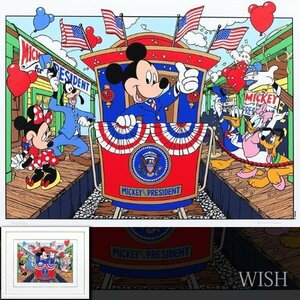 【真作】【WISH】ディズニーSOWA＆REISER社 「Mickey for president キャンペーントレイン」シルクスクリーン ◆ミッキー #24023584