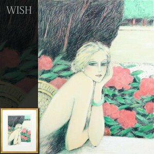 【真作】【WISH】カシニョール Jean-Pierre Cassigneul「緑のブレスレット」リトグラフ 10号大 直筆サイン ◆美人 　 #24032943