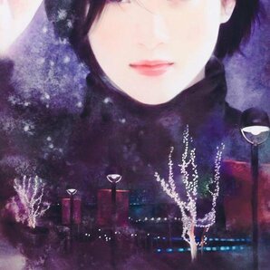 【真作】【WISH】平凡・陳淑分「雪花」ジクレー 手彩色 直筆サイン 証明書付 証明シール   〇台湾のイラストレーター #24042411の画像5