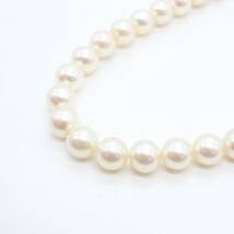 【パール 真珠】 Pearl gallery ネックレス SILVER 刻印 真珠 約6.8mm レディース アクセサリー ファッション小物 ケース付き_画像2