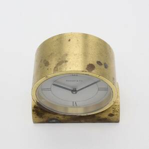 【TIFFANY&Co. ティファニー】 置時計 インテリア ゴールド ラウンド ホワイト文字盤 ヴィンテージの画像5
