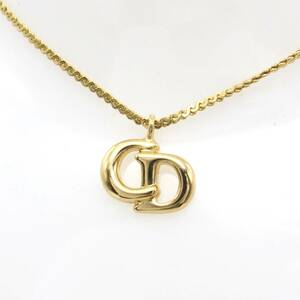  beautiful goods [Christian Dior Christian Dior ] CD Logo Gold necklace lady's brand accessory 