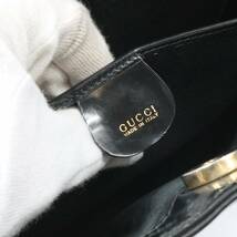 ★GUCCI グッチ 001 926 パテントレザー トートバッグ ハンドバッグ ショルダーバッグ 肩掛けかばん レディース ブラック系_画像7