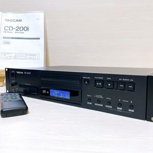 TASCAM CD-200i タスカム CDプレーヤー 業務用 iPodドッグ リモコン 取扱説明書 付属 ブラック