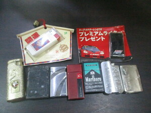  junk lighter together 9 piece set Novelty la-k McLAREN GTR JT better fortune . year Marlboro Winston Mebius etc. unopened goods equipped 