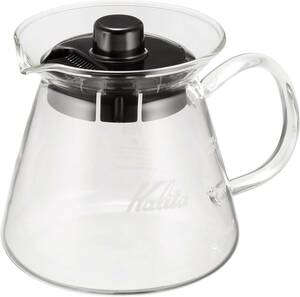 カリタ Kalita コーヒーサーバー 耐熱ガラス製 300ml 1~2人用 G #31253 電子レンジOK メモリ付き フタ付