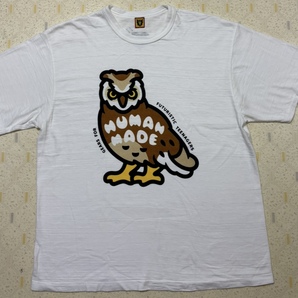 美品★HUMAN MADE（ヒューマンメイド）フクロウ梟プリントTシャツ希少size3XLホワイト白◯送料込NIGOケンゾーKENZOの画像1