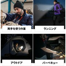 首掛け式 LED ネックライト非常灯 アウトドア LED懐中電灯 USB充電式 角度調整 マグネット 脱着式 作業ライト 195_画像4