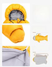 ペンギン型寝袋 冬用 1KG 歩ける 10-15℃対応 着る布団 コンパクト 300T 車中泊 寝袋 キャンプ （赤）326rd_画像9