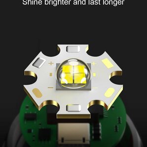 懐中電灯 LED 強力 Ｐ50 軍用 小型 最強 充電式 充電 防水 ランタン 5つモード USB充電式 防災 軍用 アウトドア 登山 釣り ledライト 屋外の画像9