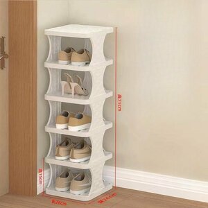  shoes rack space-saving high capacity shoes storage strong shoes shelves boots wall small articles baseball umbrella key boots sneakers indoor outdoors ( white 6 layer )503wt