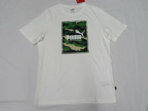 724　プーマ(PUMA)(メンズ)半袖Tシャツ メンズ ボックス ロゴ カモ（XL）