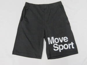 003　 [デサント] MOVE SPORTスウェット ハーフパンツ　黒（L）