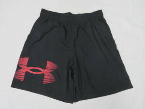 350　アンダーアーマー　UA WOVEN GRAPHIC LOGO SHORTS　黒（LG）