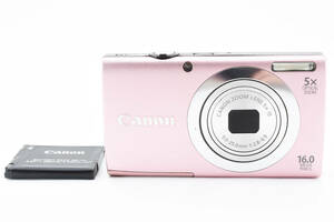 【動作良好品★】キャノン CANON PowerShot A2400 IS 5.0-25.0mm 1:2.8-6.9 コンパクトデジタルカメラ ピンク #M10412