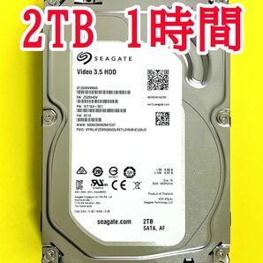 ★ 2TB ★　ST2000VM003 / Seagate【使用時間： 1 ｈ】　新品同様　3.5インチ内蔵HDD　AVコマンド