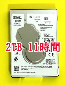 ★ 2TB ★ Seagate / ST2000LM007 【使用時間：11ｈ】　2023年製　新品同様　 2.5インチ/7mm厚