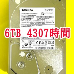 ★ 6TB ★　TOSHIBA / DT02ABA600V　【使用時間：4307ｈ】　2023年製　良品　3.5インチ内蔵HDD