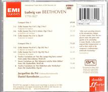 a788　ベートーヴェン：チェロ・ソナタ＆変奏曲集/デュ・プレ、バレンボイム（2CD）_画像2
