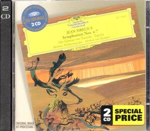 b583　　シベリウス：交響曲第4番～7番／カラヤン(2CD)