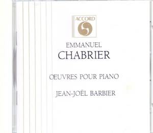 a776 CHABRIER: OEUVRES POUR PIANO /BARBIER