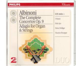 b189　　ALBINONI :THE COMPLETE CONCERTOS OP.9 & ADAGIO FOR ORGAN & STRINGS /イ・ムジチ(2CD)